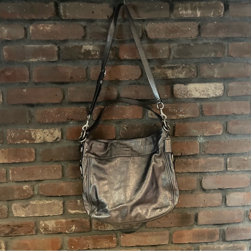 Coach Pewter Shoulder Bag Gem